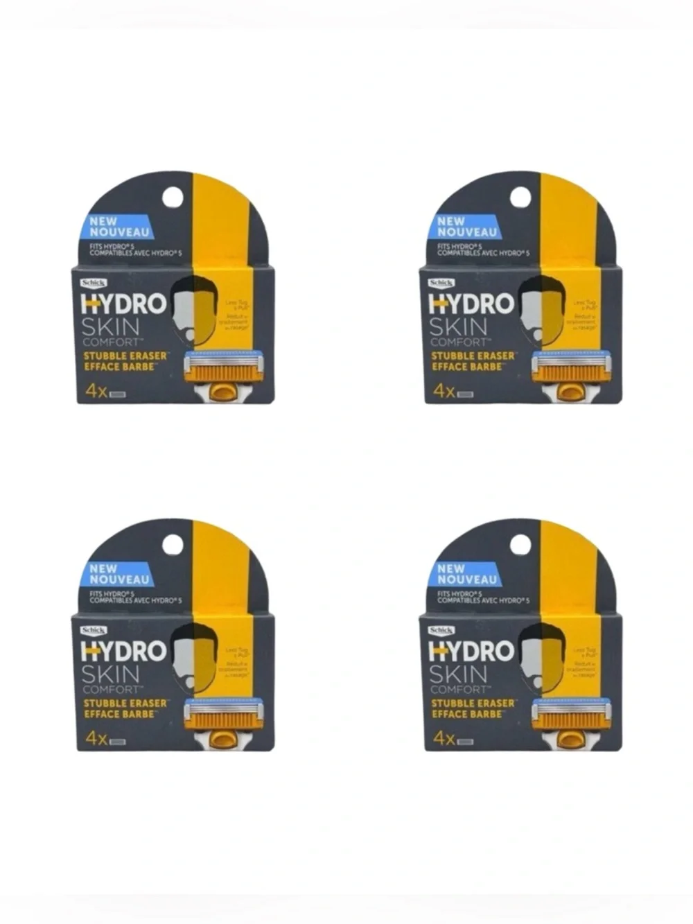 Schick Hydro Skin Comfort Stubble Eraser Razor Refills - 4 Packs